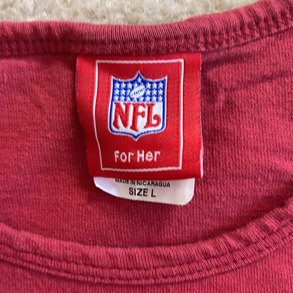 Cute NFL For Her Arizona Cardinals Red Tee Shirt Size Large - Picture 11 of 12